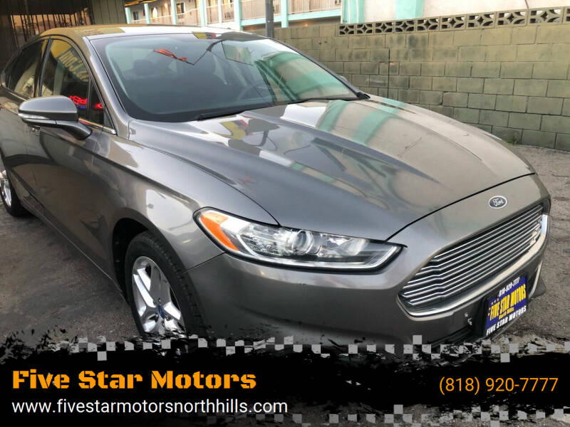 2013 Ford Fusion for sale at Five Star Motors in North Hills CA