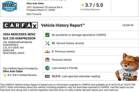 2004 Mercedes-Benz SLK SLK 230 Kompressor