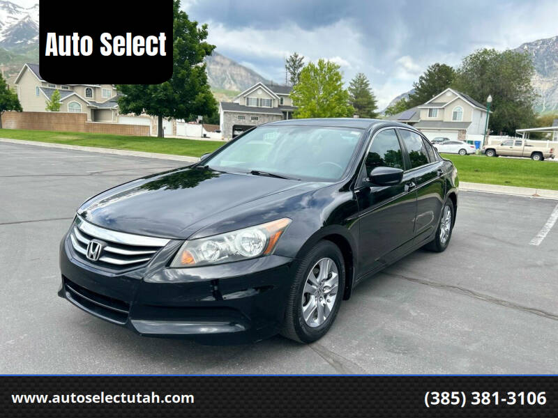 2012 Honda Accord for sale at Auto Select in Orem UT