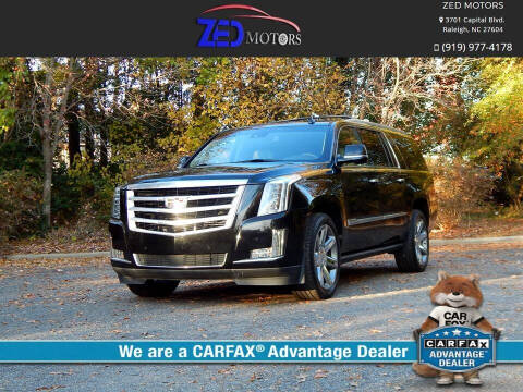 2016 Cadillac Escalade ESV for sale at Zed Motors in Raleigh NC