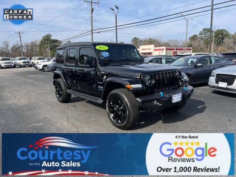 2022 Jeep Wrangler Unlimited for sale at Courtesy Auto Sales in Chesapeake VA