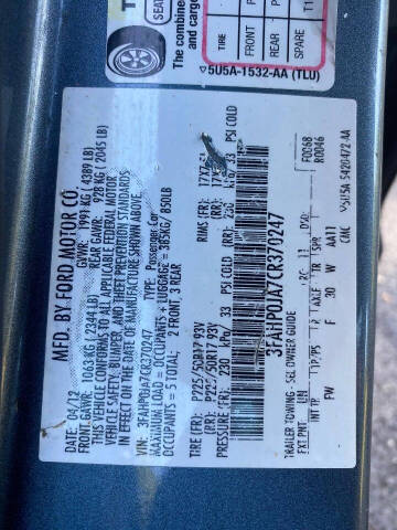 2012 Ford Fusion SEL