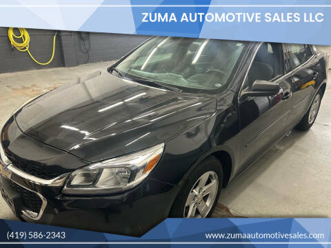 2015 Chevrolet Malibu for sale at Zuma Automotive Sales LLC in Celina OH