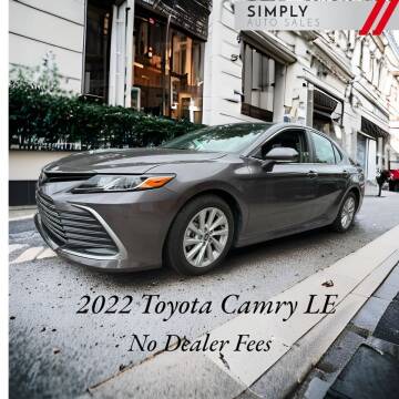 2022 Toyota Camry for sale at Simply Auto Sales in Palm Beach Gardens FL
