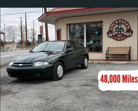 2003 Chevrolet Cavalier for sale at Cockrell's Auto Sales in Mechanicsburg PA