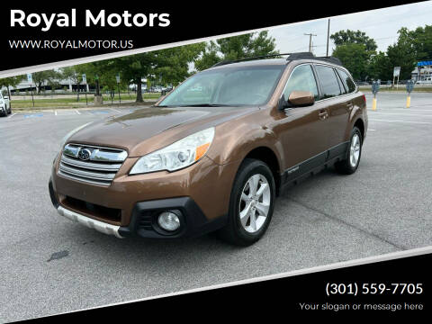 2013 Subaru Outback for sale at Royal Motors in Hyattsville MD