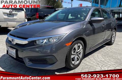2016 Honda Civic for sale at PARAMOUNT AUTO CENTER in Downey CA