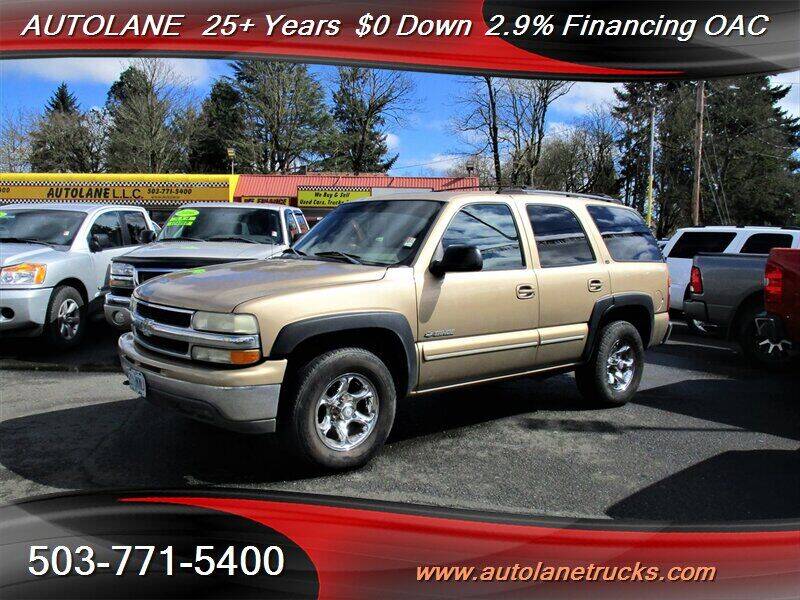 2001 Chevrolet Tahoe for sale at Auto Lane in Portland OR