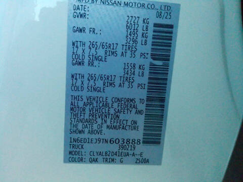 2026 Nissan Frontier SV