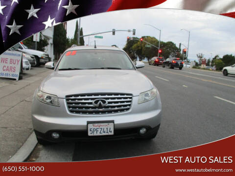 2005 Infiniti FX35 for sale at West Auto Sales in Belmont CA