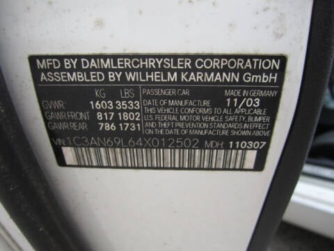 2004 Chrysler Crossfire