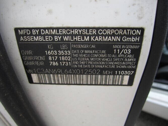 2004 Chrysler Crossfire