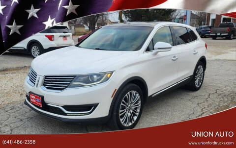 2018 Lincoln MKX for sale at Union Auto in Union IA
