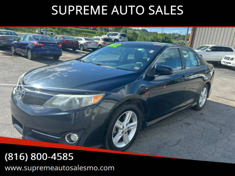 2012 Toyota Camry for sale at SUPREME AUTO SALES in Grandview MO