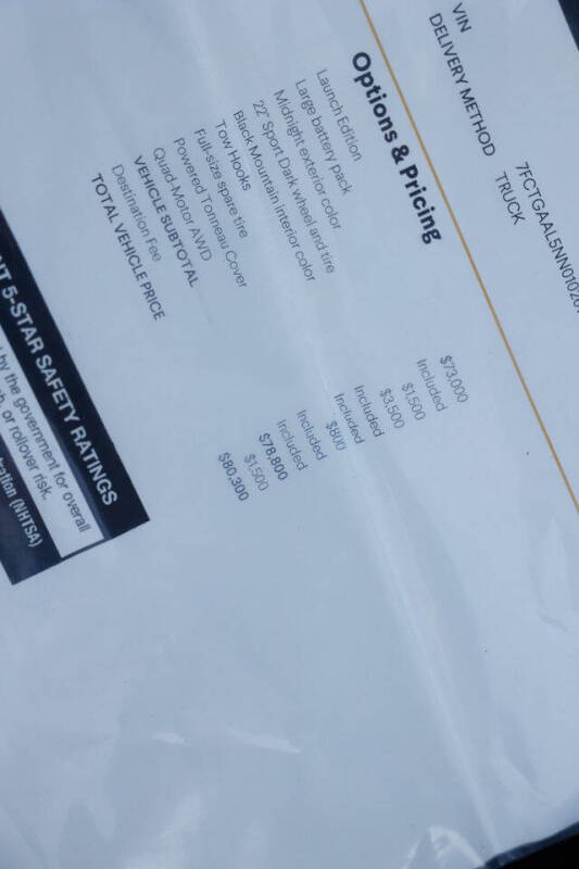 2022 Rivian R1T Launch Edition