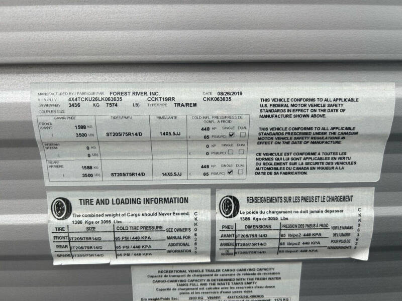 2020 Forest River GREY WOLF TOY HAULER