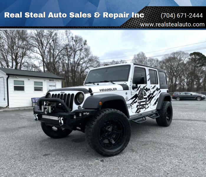 2017 Jeep Wrangler Unlimited for sale at Real Steal Auto Sales & Repair Inc in Gastonia NC