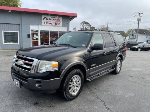 2007 Ford Expedition for sale at AutoPro Virginia LLC in Virginia Beach VA