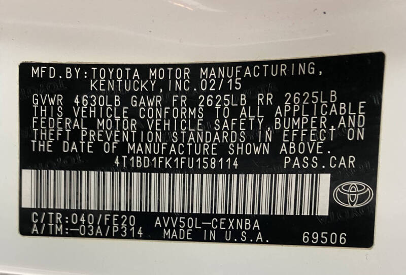 2015 Toyota Camry Hybrid LE