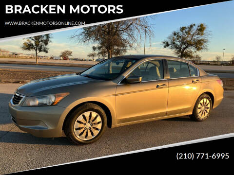 2009 Honda Accord for sale at BRACKEN MOTORS in San Antonio TX