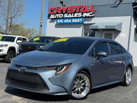 2020 Toyota Corolla Hybrid for sale at Crystal Auto Sales Inc in Nashville TN