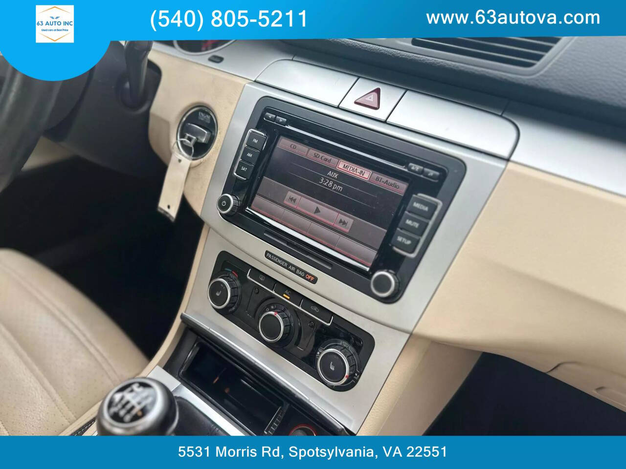 2011 Volkswagen CC for sale at 63 Auto Inc in Spotsylvania, VA