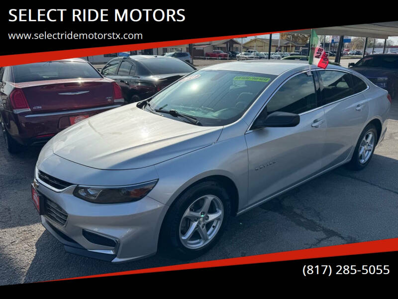 2018 Chevrolet Malibu for sale at SELECT RIDE MOTORS in Arlington TX