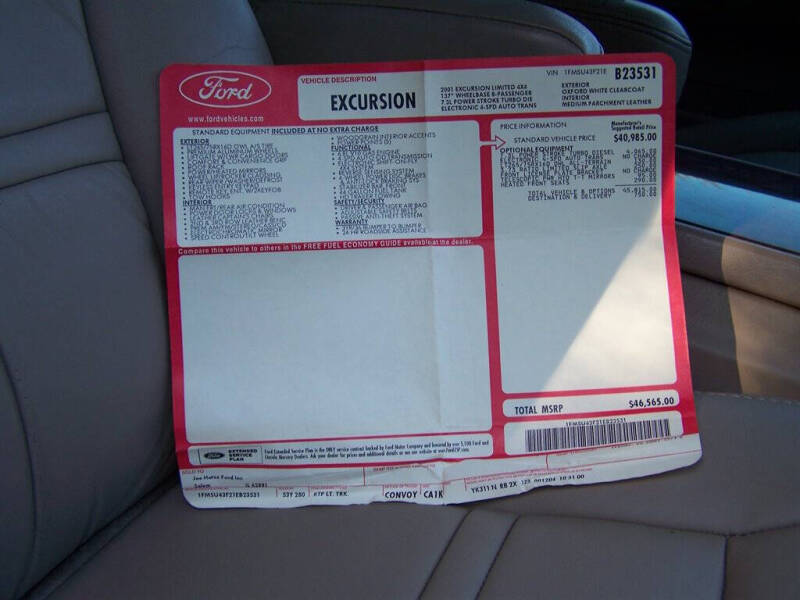 2001 Ford Excursion Limited