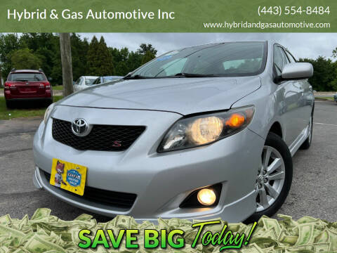 2009 Toyota Corolla for sale at Hybrid & Gas Automotive Inc in Aberdeen MD
