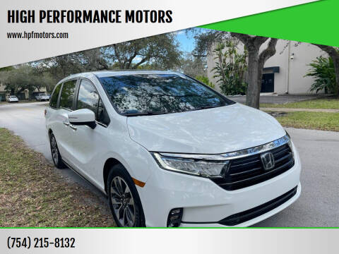 2022 Honda Odyssey for sale at HIGH PERFORMANCE MOTORS in Hollywood FL