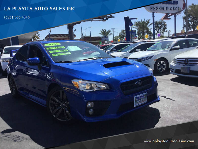 2016 Subaru WRX for sale at 2955 FIRESTONE BLVD in South Gate CA