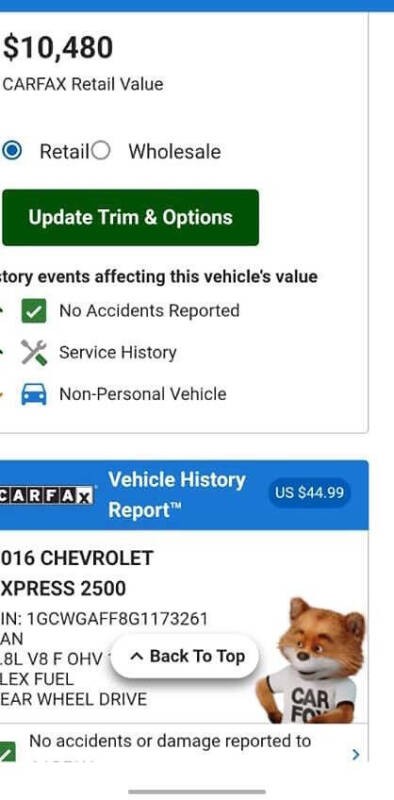 2016 Chevrolet Express 2500