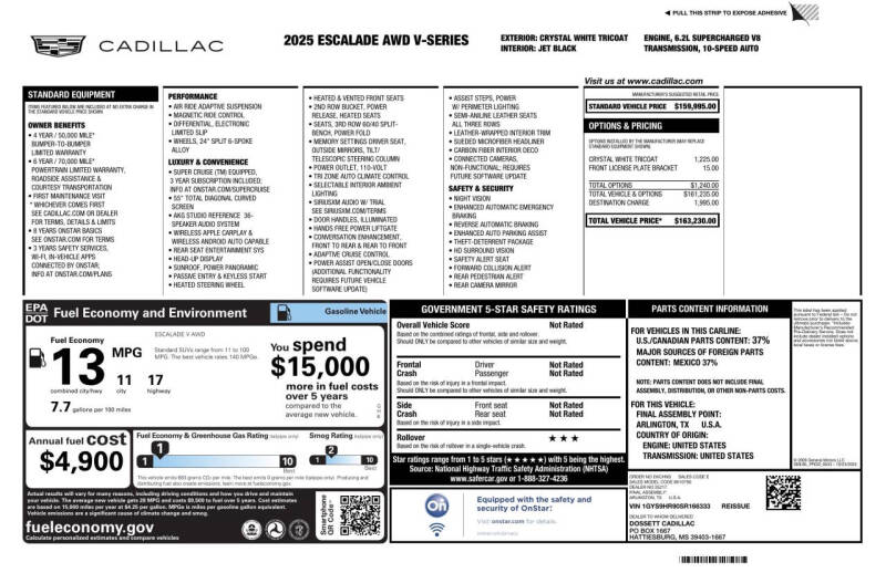 2025 Cadillac Escalade-V