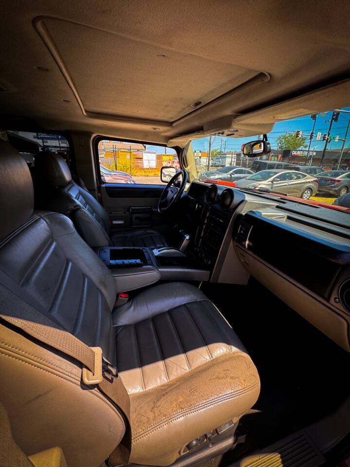 Orange 2003 HUMMER H2 Base 4dr 4WD SUV 11