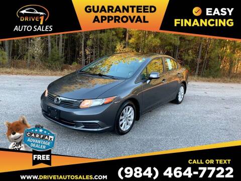 2012 Honda Civic for sale at Drive 1 Auto Sales in Wake Forest NC
