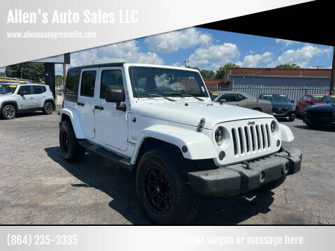 2014 Jeep Wrangler Unlimited for sale at Allen's Auto Sales LLC in Greenville SC