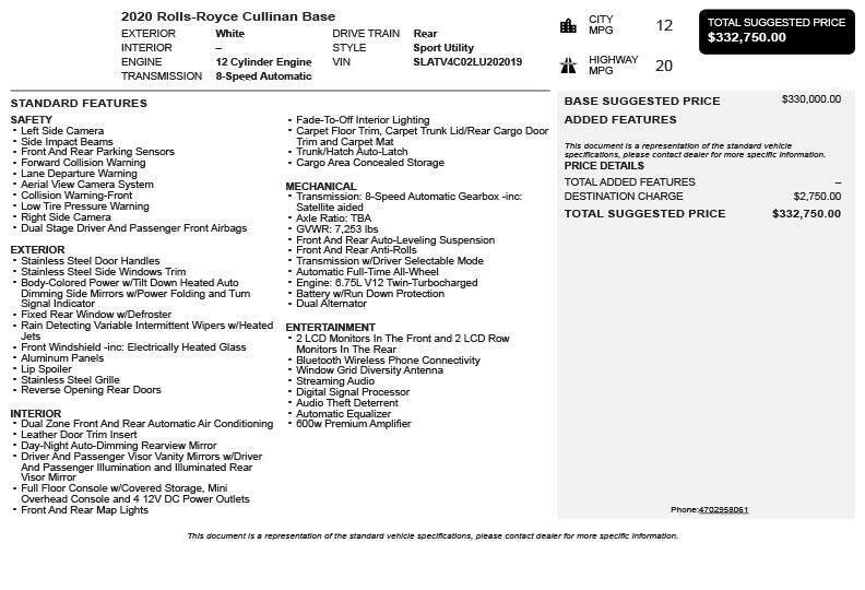 2020 Rolls-Royce Cullinan