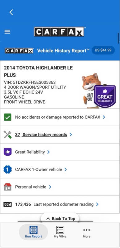 2014 Toyota Highlander LE