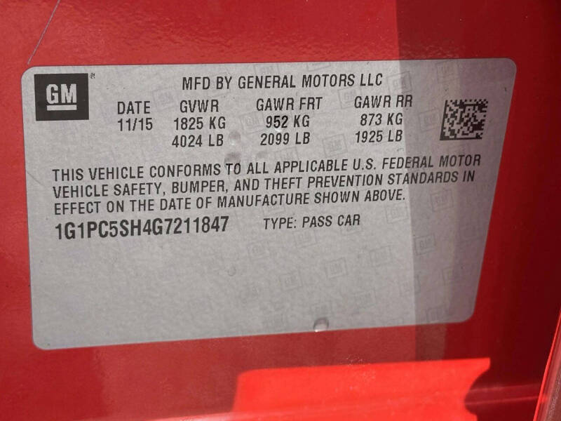 2016 Chevrolet Cruze Limited LS Auto