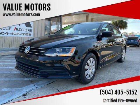 2015 Volkswagen Jetta for sale at VALUE MOTORS in Kenner LA