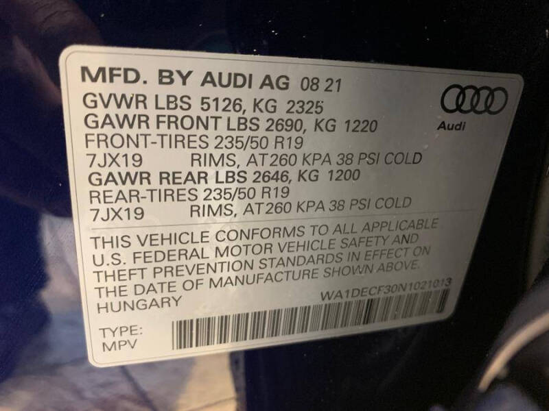 2022 Audi Q3 quattro S line Premium 45 TFSI