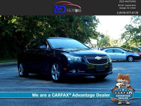 2012 Chevrolet Cruze for sale at Zed Motors in Raleigh NC