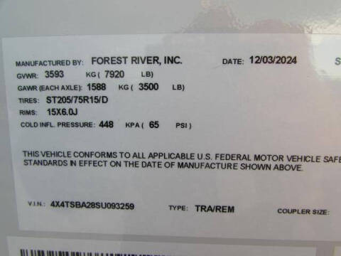 2025 Forest River T25RBHL