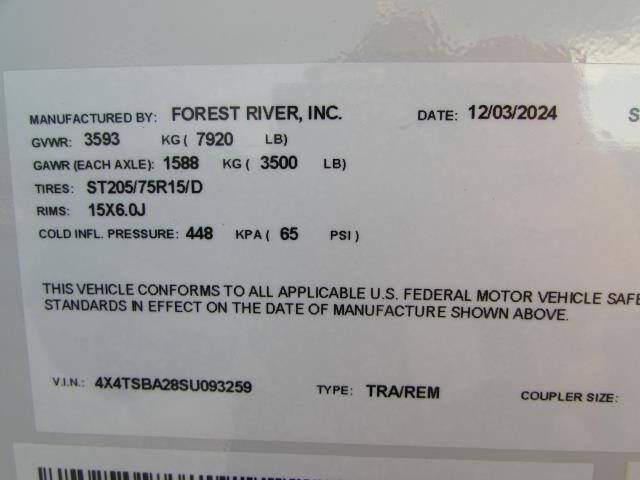 2025 Forest River T25RBHL