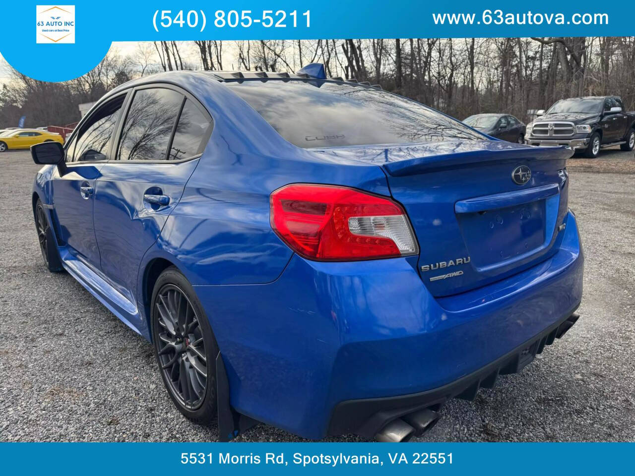 2015 Subaru WRX for sale at 63 Auto Inc in Spotsylvania, VA