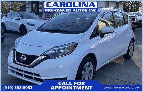 2019 Nissan Versa Note for sale at Carolina Pre-Owned Autos Inc in Durham NC