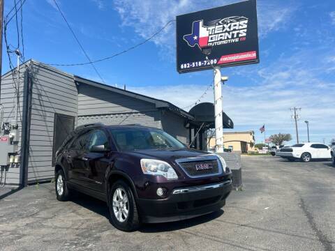 2008 GMC Acadia for sale at Texas Giants Automotive in Mansfield TX