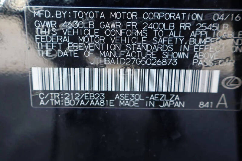2016 Lexus IS 200t