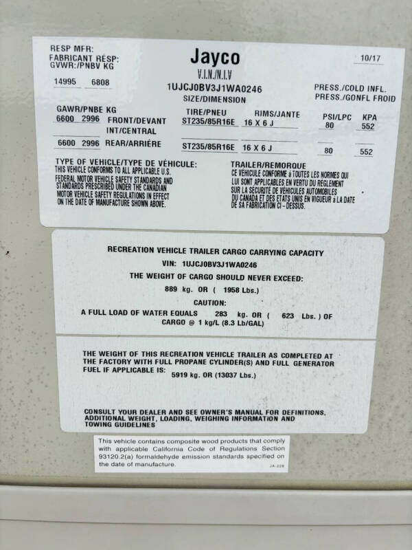 2018 Jayco Eagle 355MBQS