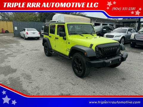 2016 Jeep Wrangler Unlimited for sale at TRIPLE RRR AUTOMOTIVE LLC in Jacksonville FL